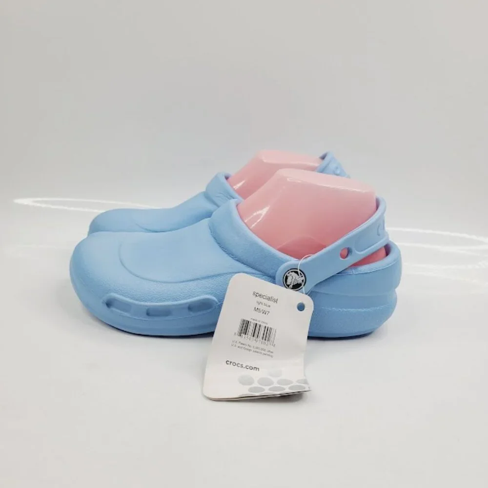 Crocs Men's Light Blue Specialist Adjustable Slip-On‎ Casual Clogs Size 5